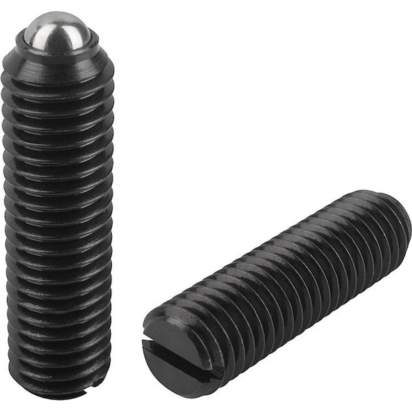 Kipp Spring Plunger Spring Force, Long Version D=M05 L=20, Steel, CompBall Steel, Pu=10 K0309